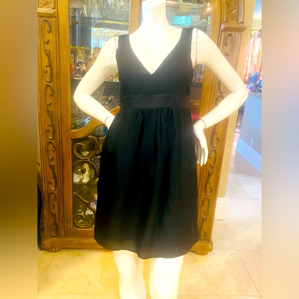 REVIEW Black Silk Babydoll Dress Sz M